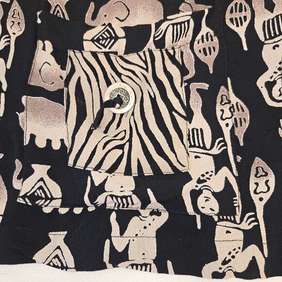 Chicos Design Tribal Print Jacket Blouse 16 (3) Egyptian Lightweight Lagenlook - Picture 6 of 16